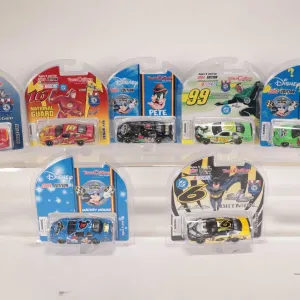 Seven limited edition Action 1: 64 scale collectible Disney themed cars including Mickey, Goofy, Pet