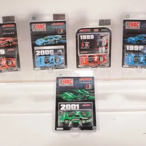Five limited edition 1:64th scale Action collectible die cast IROC cars including four Dale Earnhard