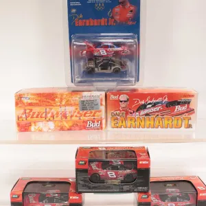 Six 1: 64 scale die cast collectible Dale Earnhardt Jr. race cars 1999-2002