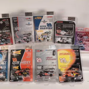 Nine 1: 64th scale Kevin Harvick collectible die cast cars including Goodwrench, Sylvania, Sonic, an