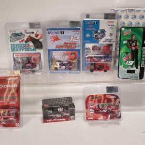 Seven Jeremy Mayfield limited edition 1: 64th scale die-cast cars, assorted themes including Mobil 1