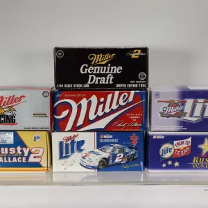 Seven limited edition Action 1: 64 scale Rusty Wallace collectible cars