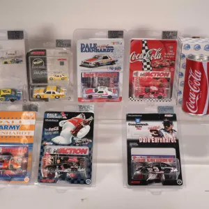 Eight limited edition Action 1: 64 scale collectible cars including seven Dale Earnhardt and one Dal