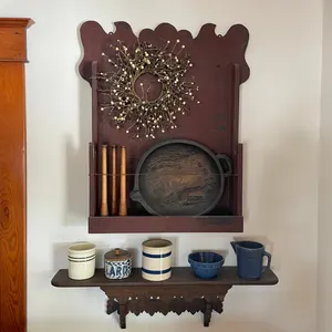 Wooden Shelf w/ Decor