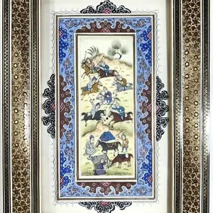 VINTAGE PERSIAN MINIATURE THE POLO MATCH