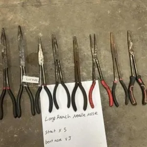 Long reach needle nose pliers straight (4),