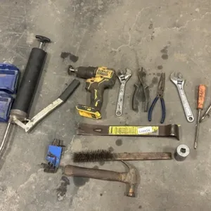 Crescent wrenches, allen wrenches, nail bar,