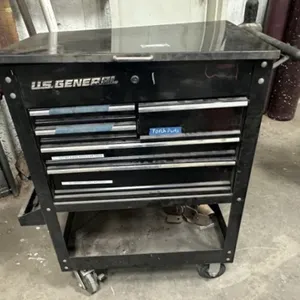 U.S. General metal tool box on casters 42" x 30"
