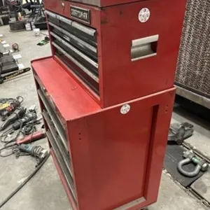 Craftsman metal toolbox on casters