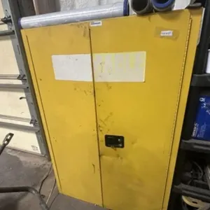 Chemcab metal storage storage unit with contents