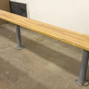 (1)Wood Bench with Metal Legs 96” x 9” x 19”
