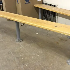 (1)Wood Bench with Metal Legs 96” x 9” x 19”