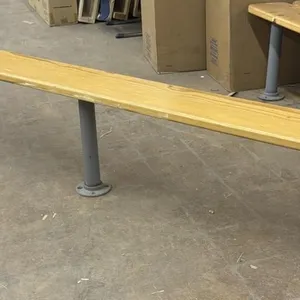 (1)Wood Bench with Metal Legs 96” x 9” x 19”