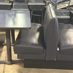 Table and Double-Sided Booth Seat