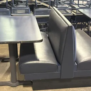 Table and Double-Sided Booth Seat