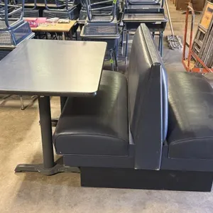 Table and Double-Sided Booth Seat