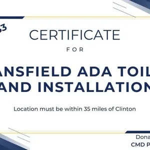 Mansfield ADA Toilet & Install