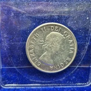 1961 Canadian Silver 50 Cent Piece
