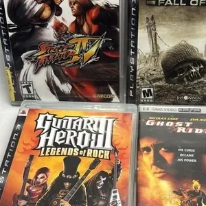 PlayStation PS3 Game Lot Street Fighter Guitar Her