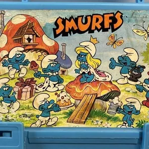 Vintage Thermos Smurfs Plastic Lunchbox