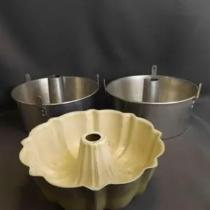2 Vintage Aluminum Angel Food Cake Pans