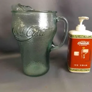 Vintage Heavy Green Pebble-Textured Coca-Cola