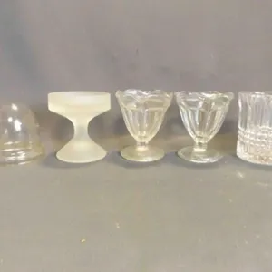 2 Vintage Anchor Hocking Clear Glass Low Sherbet