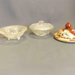Vintage KIG Malaysia Clear Pressed Glass Candy