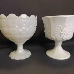 Vintage Indiana Glass White Milk Glass Pedestal