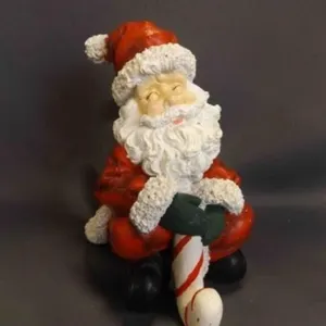 Vintage Resin Santa Claus Stocking Holder - Hand
