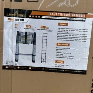 Land Honor MODEL LHR-TL11 telescoping ladder.