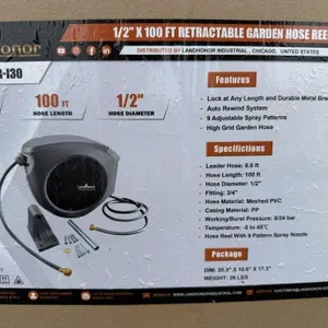 Land Honor LHR-130 1/2" X 100 FT RETRACTABLE