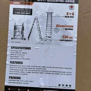 Land Honor LHR T:638 16.5 FT TELESCOPING LADDER.