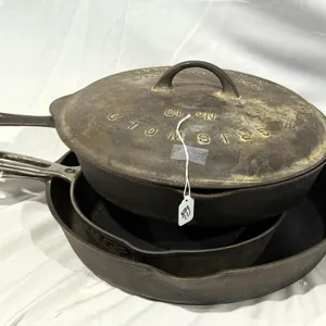 Griswold No 8 Waffle Iron, Griswold 10 & Unmarked