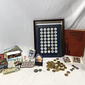 Presidential Coins, Stamps & Postcards, 116-500