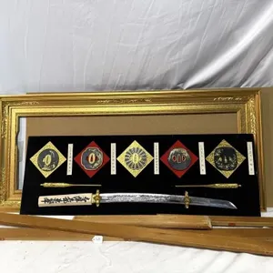Framed Japanese Tachi Sword and Fittings