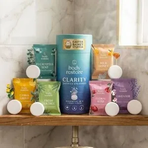 Body Restore Clarity Shower Steamers, Essential Mix, Set of 6 Tablets
