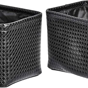 Amazon Basics Storage Bins 2-Pack, Black