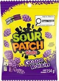Sour Patch Kids Grape Candy 154 g Bag Pack of 12