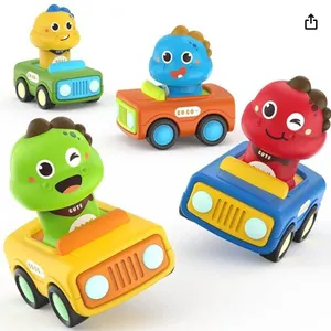 Moontoy Press Car Set for Ages 6 Months and Up, 4 Pieces