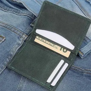 FOXHACKLE Leather Credit Card Holder Wallet for Men and Women, Thin Bifold RFID Blocking Wallet Card