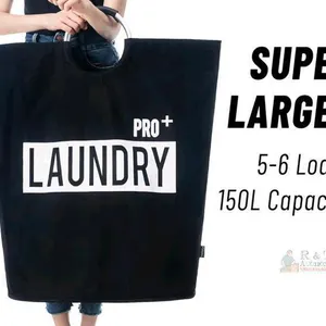 New Caroeas Super Large 150L Laundry Basket Pro, Waterproof Laundry Hamper, Collapsible Laundry Basket Easy Storage, Clothes Hamper Stands Up Well, La