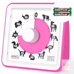 New TWENTY5 SEVEN Countdown Timer 3 inch; 60 Minute 1 Hour Visual Timer - Classroom Teaching Tool Office Meeting, Countdown Clock for Kids Exam Time M