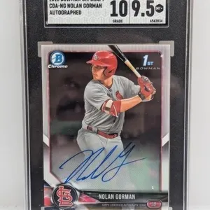 2018 Bowman Chrome Draft Nolan Gorman Auto SGC 9.5