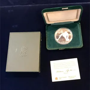 1988 Olympic Curling 1 Silver Troy Oz $20 Coin
