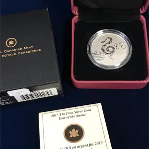 2013 Yr of the Snake .9999 Silver $10 Coin