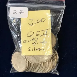 30 Canadian Silver Ten Cent Pcs QUE II era