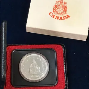 1976 Library of Parliament Silver Dollar