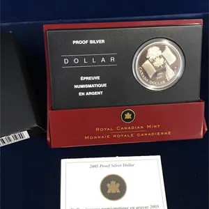 2005 Proof .9999 Silver Dollar