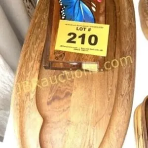 LARGE WOOD SERVING PLATTER